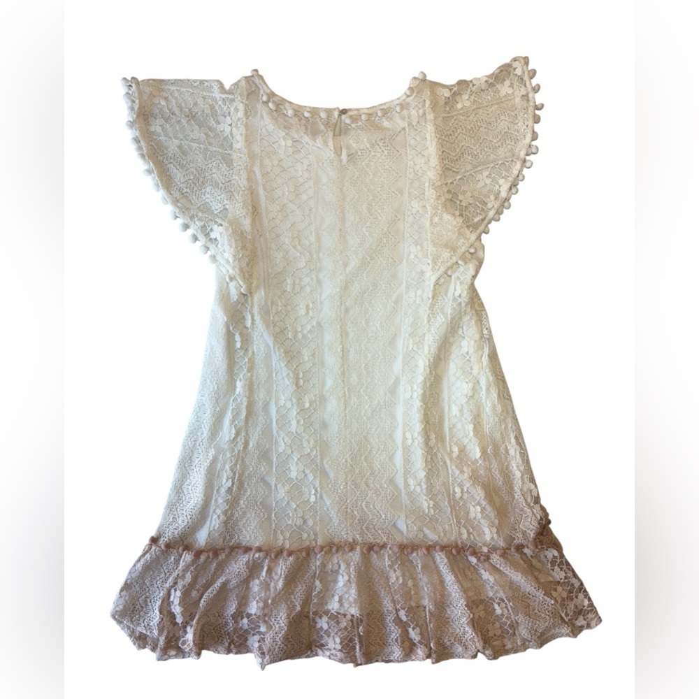 Listicle Victorian Lace Dress, Pink Ombré, Size Medium, Slip Lined, Short Sleeve - Picture 5 of 12